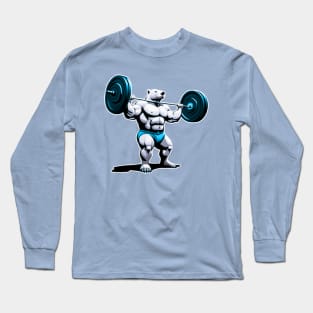 Power lifter Polar Bear Long Sleeve T-Shirt